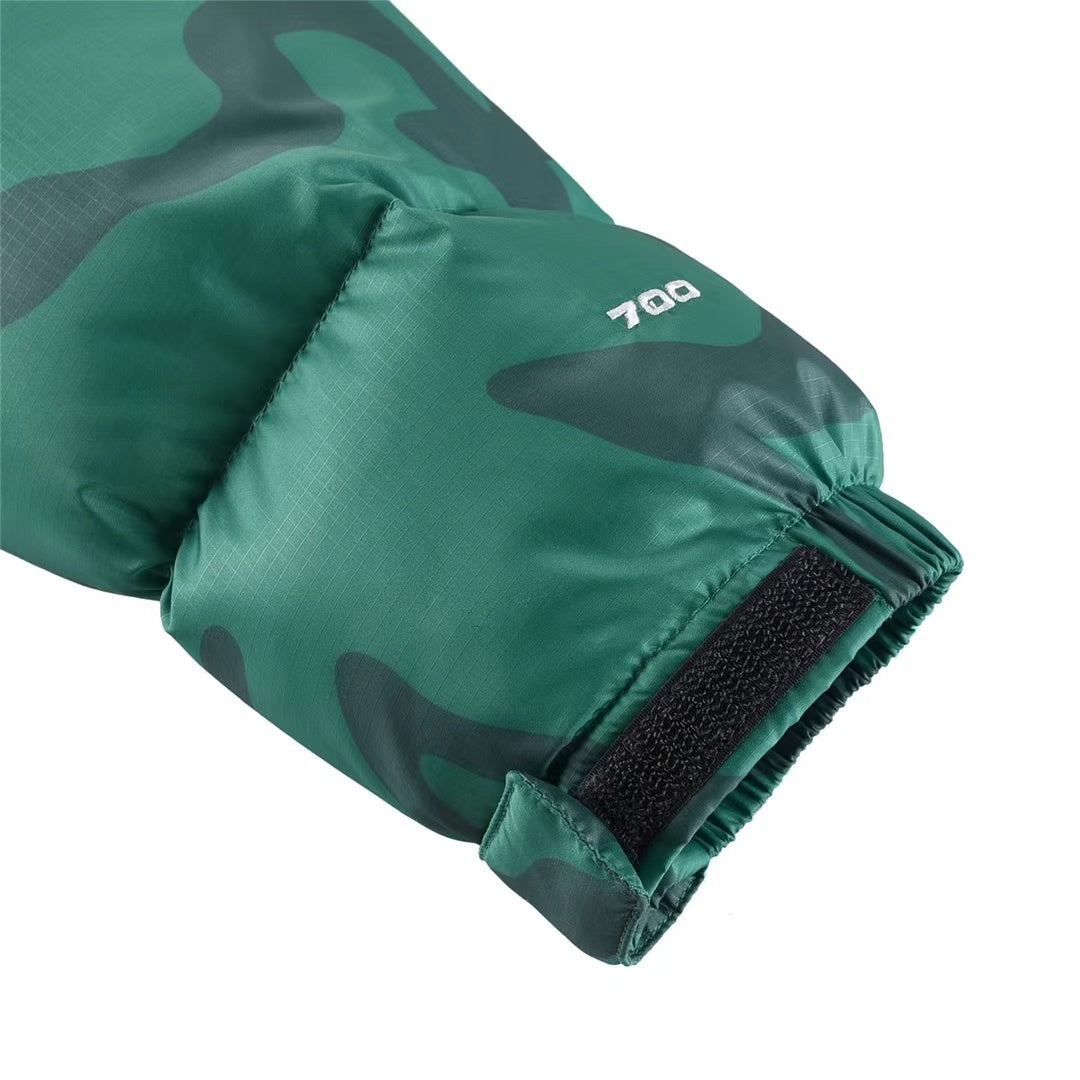 KAWS x The North Face Youth Retro 1996 Nuptse Jacket Green Nuptse Print
